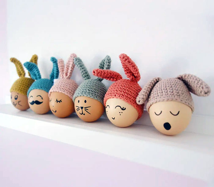 Mis pequeños sombreros de Pascua para huevos