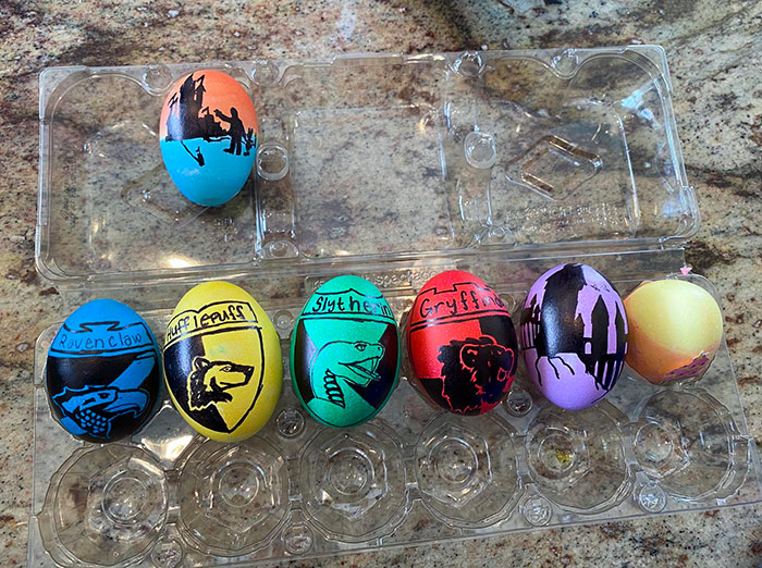 My Fiance Wanted Me To Try My Hand At Some Harry Potter-Themed Easter Eggs