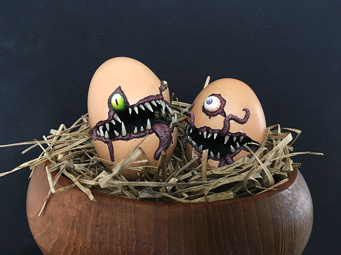 Hand-Sculpted Mimic Easter Eggs