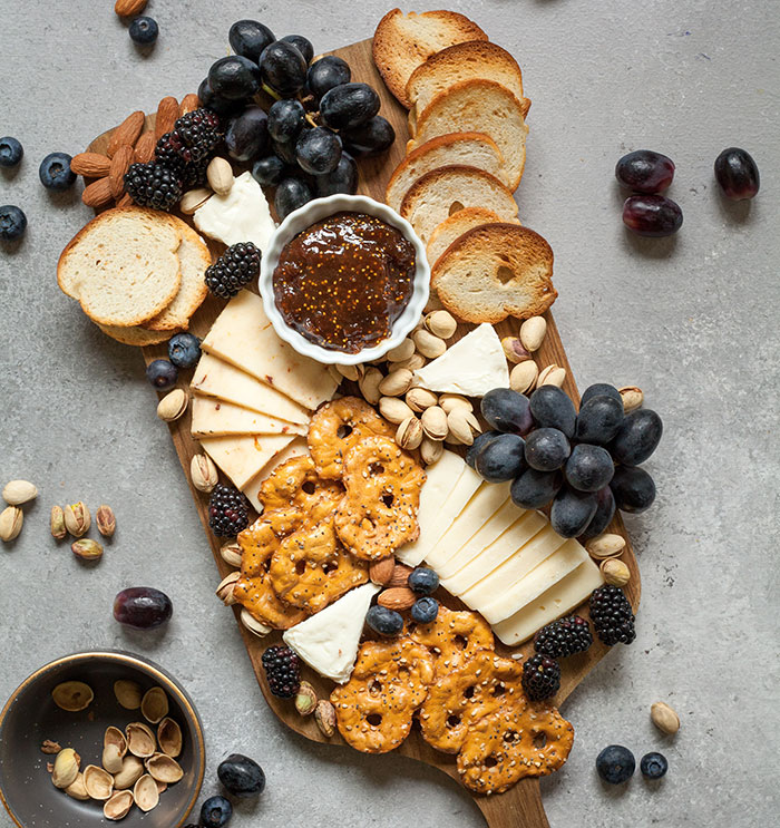 Picture of plate with snacks