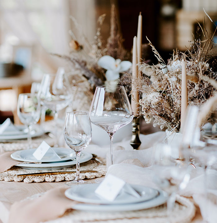Wedding table with decorations