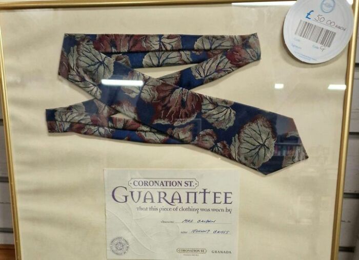 Found In Roy Castle Lung Cancer Shop In Sale. £50 For Mike Baldwin’s Tie