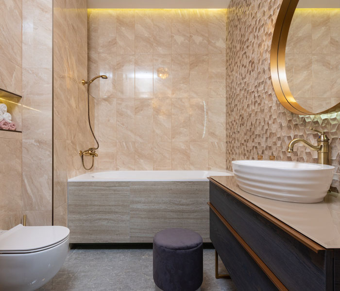 Photo of beige style bathroom