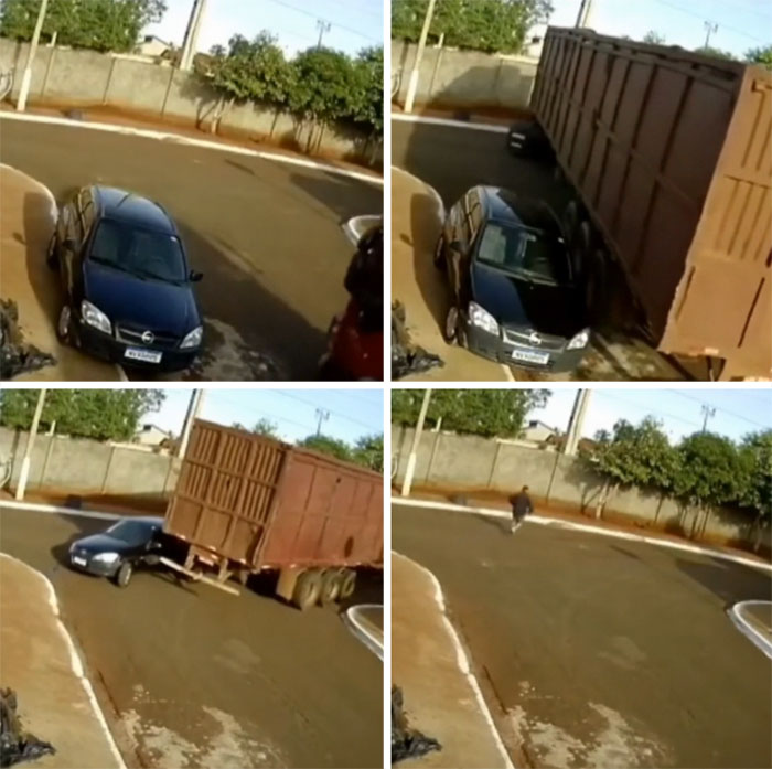 Parking Near An Intersection + Huge Truck + Small Streets