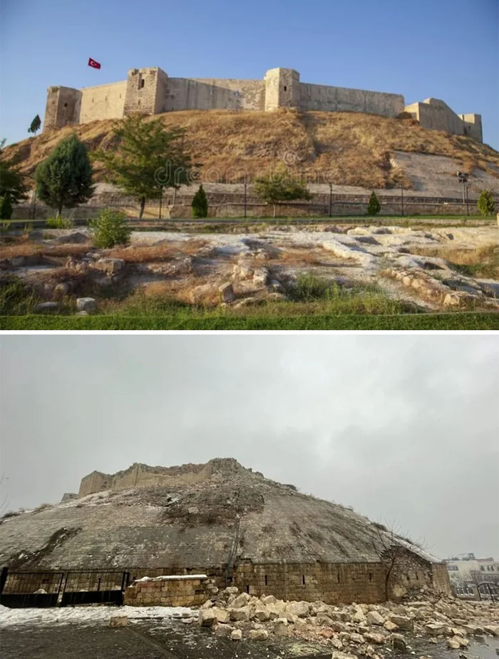 El castillo de Gaziantep, en Turquía, se derrumbó tras el reciente terremoto