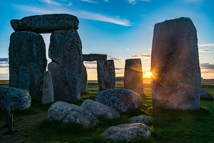 Stonehenge and the sunset 