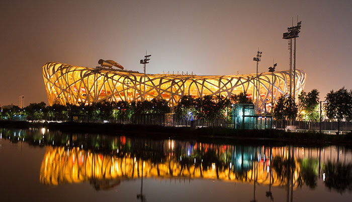 The Beijing Olympics arena