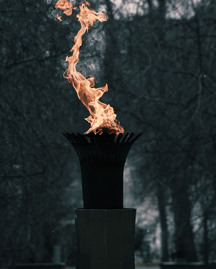Torch with fire