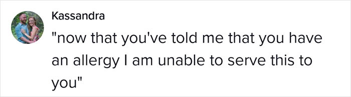 "Go Ahead And Call 911 Just In Case": Server Confused As A Woman Claiming She's 'Allergic' To Seafood Decides To Order Seafood Pasta "Go Ahead And Call 911 Just In Case": Server Confused As A Woman Claiming She's 'Allergic' To Seafood Decides To Order Seafood Pasta