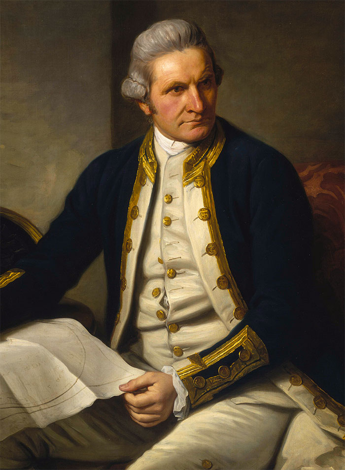 colorful James Cook portrait