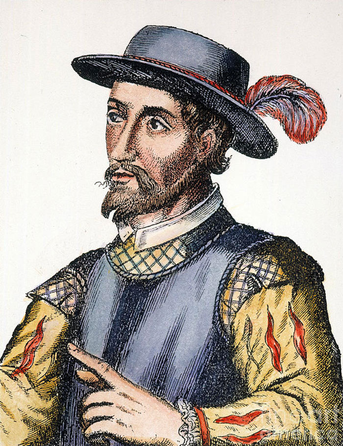 colorful Juan Ponce De León portrait