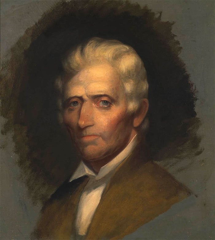 colorful Daniel Boone portrait