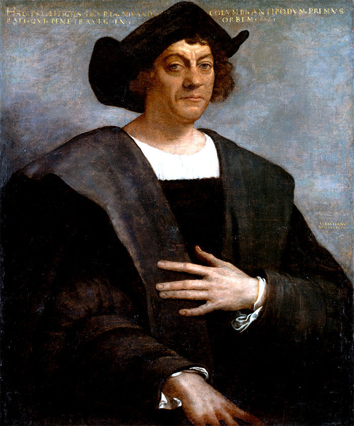 colorful Christopher Columbus portrait