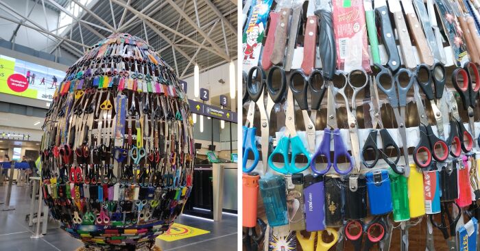 Vilnius Airport Transformed 1,000 Banned Items From Planes Into A One-Of-A-Kind Easter Egg