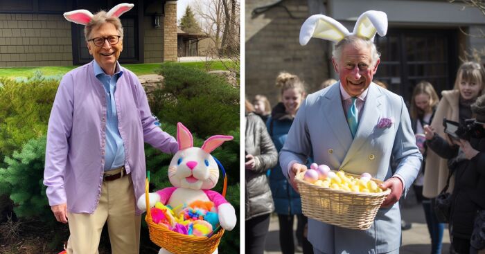 24 Images Of Unlikely Celebrities Dressed Up For Easter Made With The Help Of Artificial Intelligence