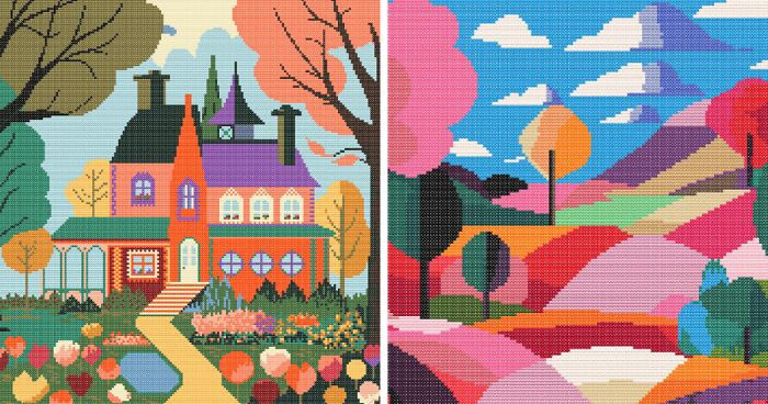 Simple But Unusual Cross Stitch Patterns (6 Pics)