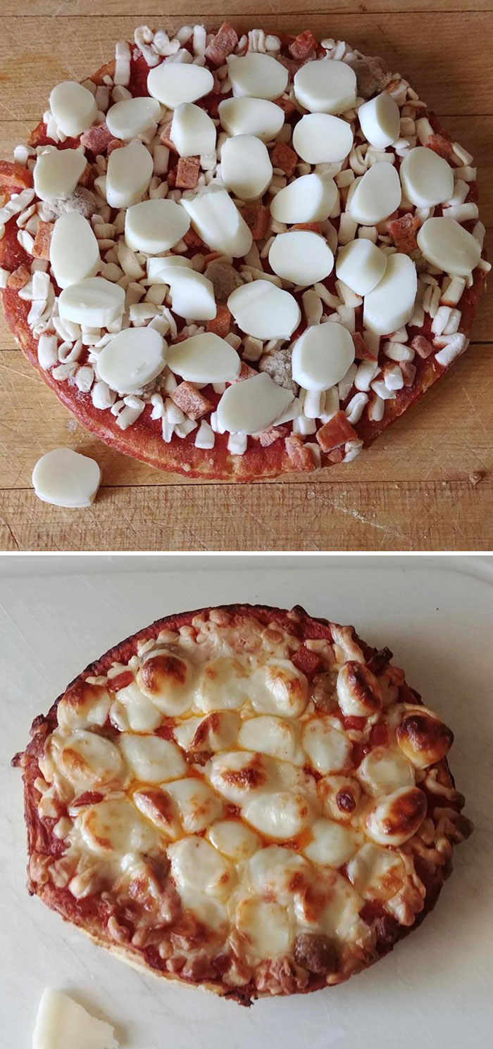 Fancy Up Your Frozen Pizza With Some Sliced String Cheese
