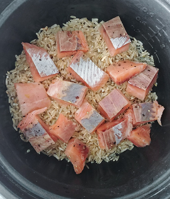If You Have A Rice Cooker Cook Salmon In It As Well To Save Time