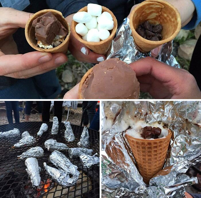 For Easy-To-Eat S'mores, Try Making Them In Ice Cream Cones
