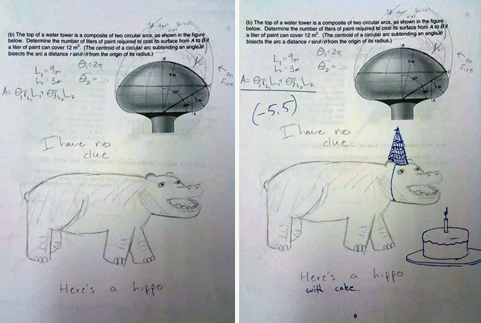 Hilarious Pictures Drawn On Homework or Exams Make Grading Less Terrible For Your TA