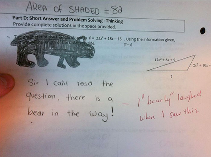 Awesome Teacher Response On Test