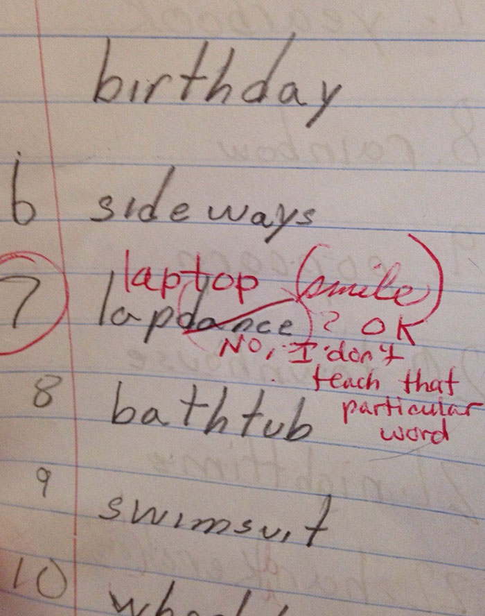 My Girlfriend's Mom Is An Elementary School Teacher. This Was An Answer On A Spelling Test She Was Grading