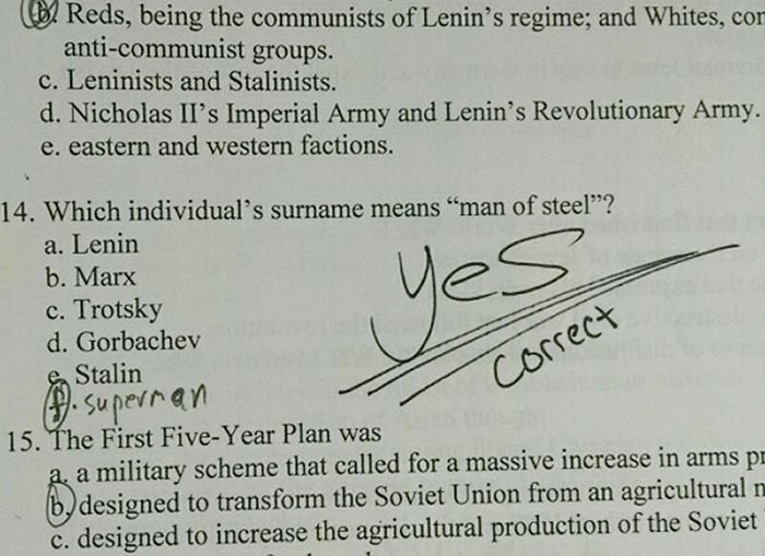 My AP World History Teacher Gave Me Credit For An Answer On A Test