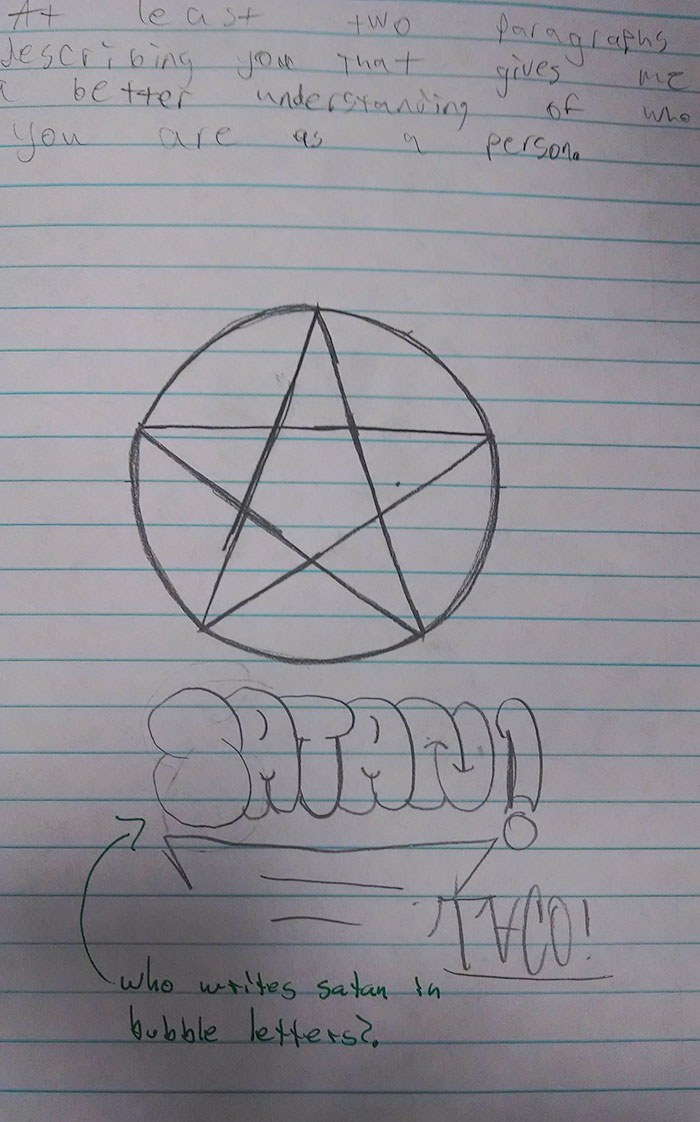 My Friend Doodled On An Assignment, The Teacher Had A Question
