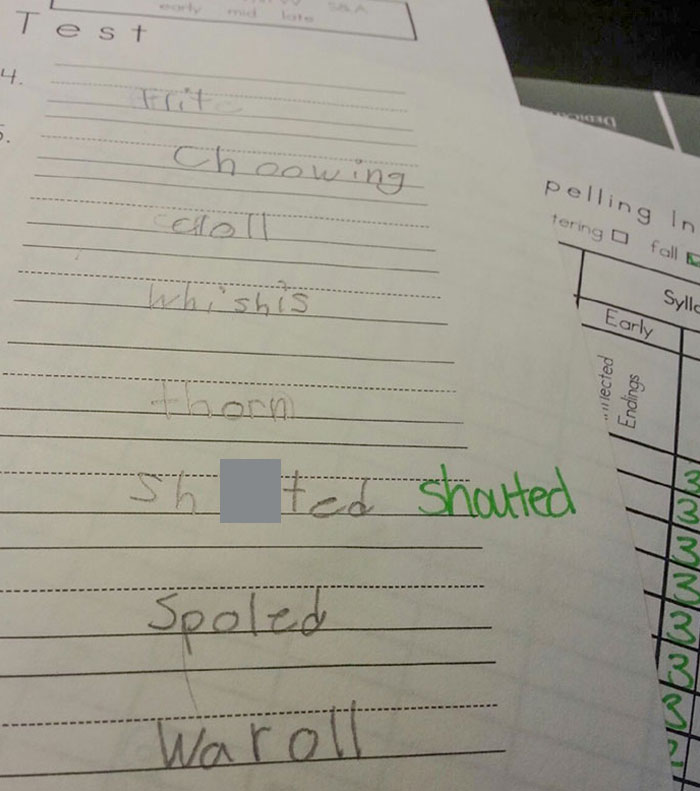 My Friend Is A 2nd-Grade Teacher. She Recently Gave Her Students A Spelling Test