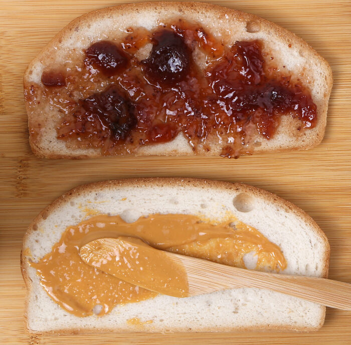 Picture of peanut butter and jelly sandwiches