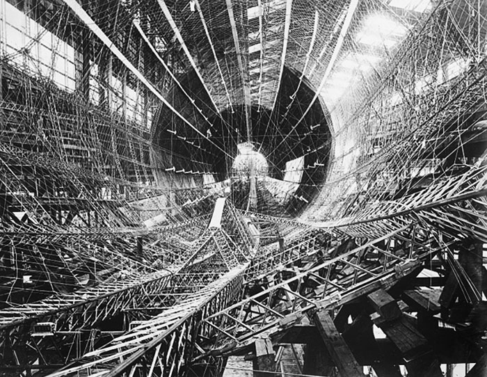 Photograph Shows An Interior View Of The USS Shenandoah Under Construction At The Naval Air Station, Lakehurst, New Jersey