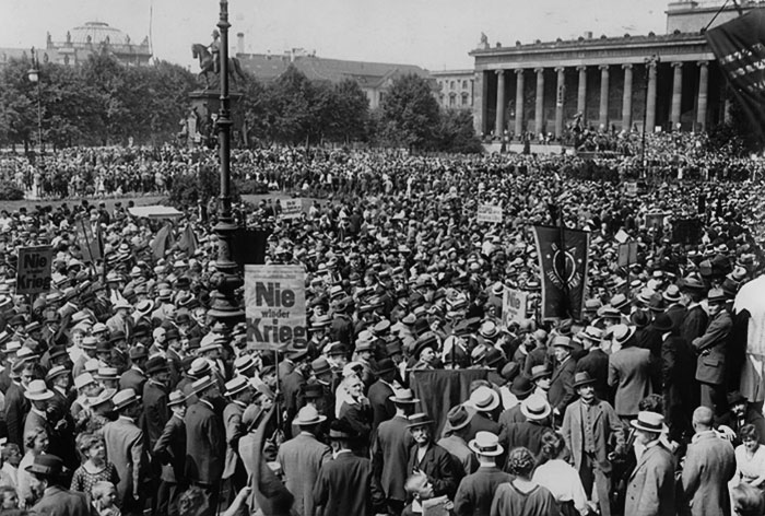 "No More War" Demonstration In Germany. 1922 July 10