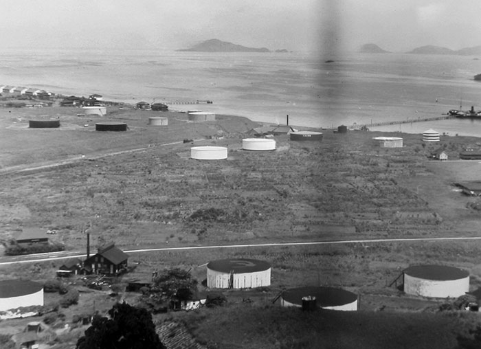Pacific Terminal Oil Tank Farm On Naos Island Breakwater. July 1923