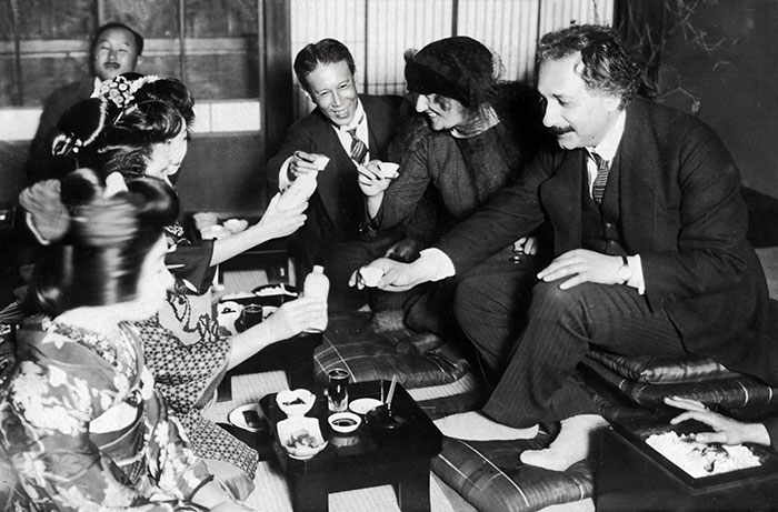 Albert And Elsa Einstein In Japan With Local Hosts, 1922