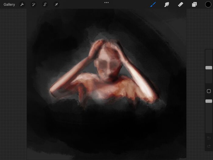 Dark Feelings. Try-Out On Procreate