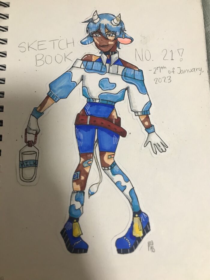 The Intro To My Cow Themed Sketchbook!