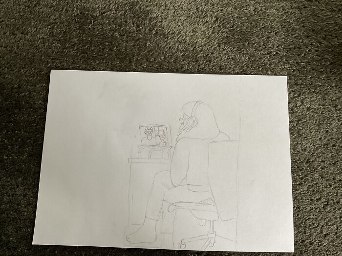 One I Drew Of My Mum In A Meeting. Pretty Recent, But I’m Proud!