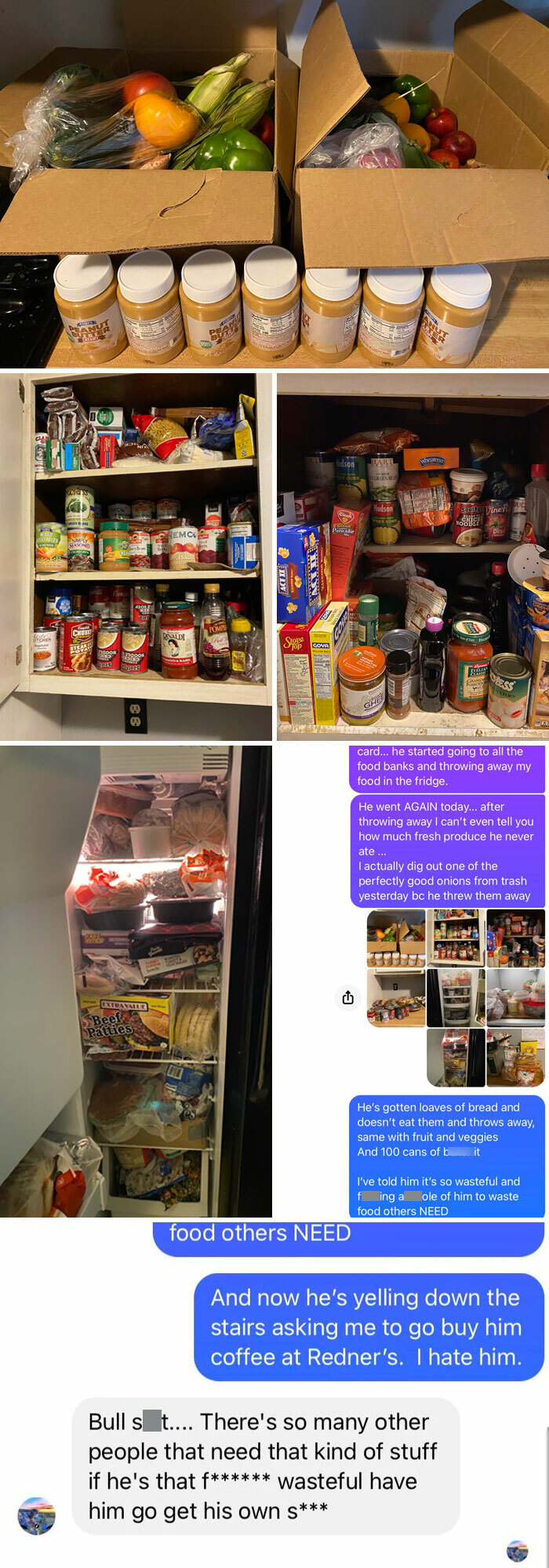 My Soon-To-Be Ex-Husband Has Been Taking Advantage Of Local Food Banks "Just Because He Can," He Says But Ends Up Tossing Much Of It Out Because It Goes Bad