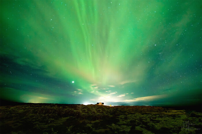 Dream Cabin And Northern Lights, Iceland