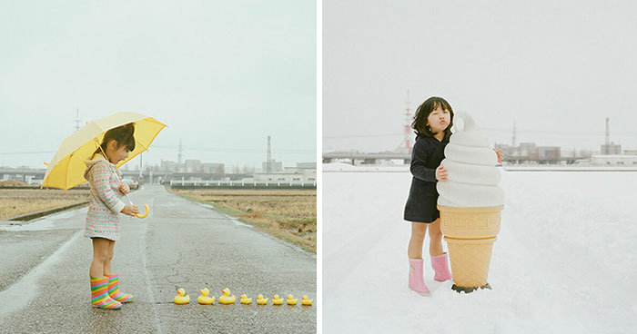 Japanese Photographer Has Taken The Cutest Pictures Of His Then 4-Year-Old Daughter (26 Pics)