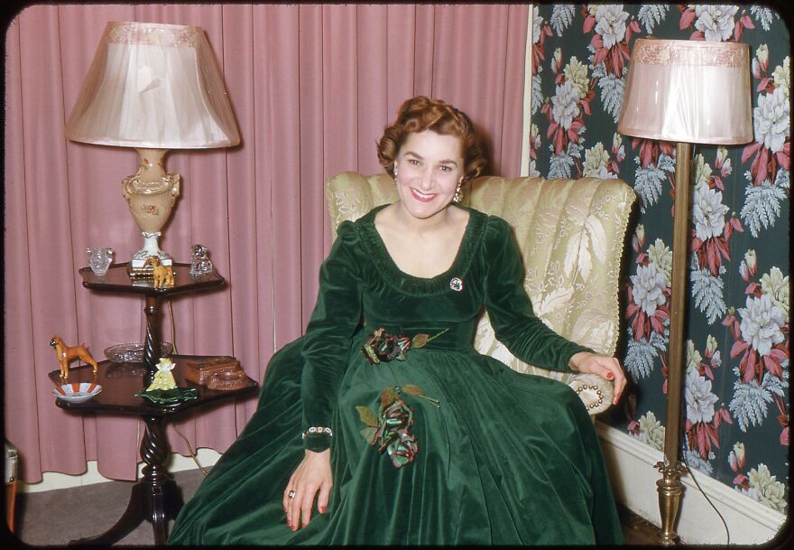 Green Velvet Dress, 1954
