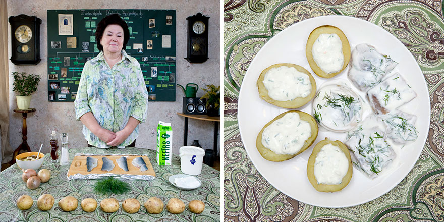 Inara, 68, Latvia: Siļķe Krējumā (Herring With Potatoes And Cottage Cheese)