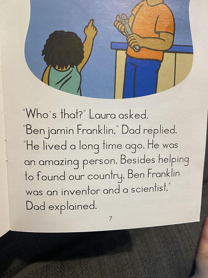 From One Of My Child’s Books From School. If Only Ben Jamin Franklin Would Have F Ound A Way To Improve This Keming