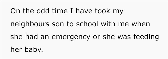 Neighbor Expects This Pregnant Mom To Be A Personal Driver For Their Anxious Son Neighbor Expects This Pregnant Mom To Be A Personal Driver For Their Anxious Son