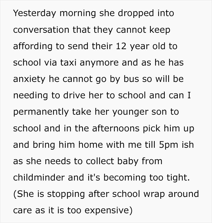 Neighbor Expects This Pregnant Mom To Be A Personal Driver For Their Anxious Son Neighbor Expects This Pregnant Mom To Be A Personal Driver For Their Anxious Son