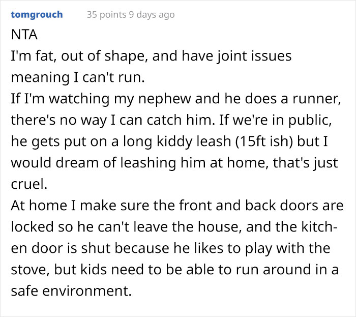 “Am I The Jerk For Telling My Sister She Is Too Heavy And Lazy To Watch My Kid?”