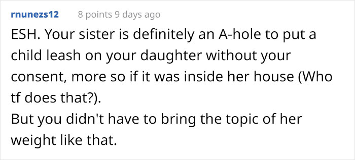 “Am I The Jerk For Telling My Sister She Is Too Heavy And Lazy To Watch My Kid?”