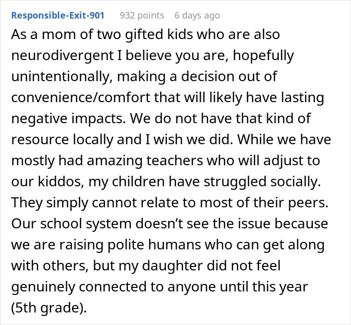 Mom Refuses To Drive Her Gifted Daughter To College-Level School, Ignores Every Option To Make It Possible Mom Refuses To Drive Her Gifted Daughter To College-Level School, Ignores Every Option To Make It Possible