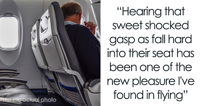Netizens Applaud This Plane Passenger For Coming Up With The Perfect Revenge On People Who Keep Pulling On Their Seat When Standing Up