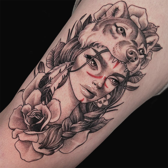 Nature woman tattoo